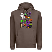 Coffee cute ghost Premium Hoodie - LillyAllenDesigns