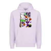 Lilac cute ghost Premium Hoodie - LillyAllenDesigns