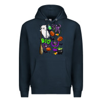 Navy cute ghost Premium Hoodie - LillyAllenDesigns