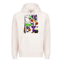 Pale Pink cute ghost Premium Hoodie - LillyAllenDesigns