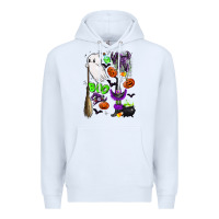 White cute ghost Premium Hoodie - LillyAllenDesigns