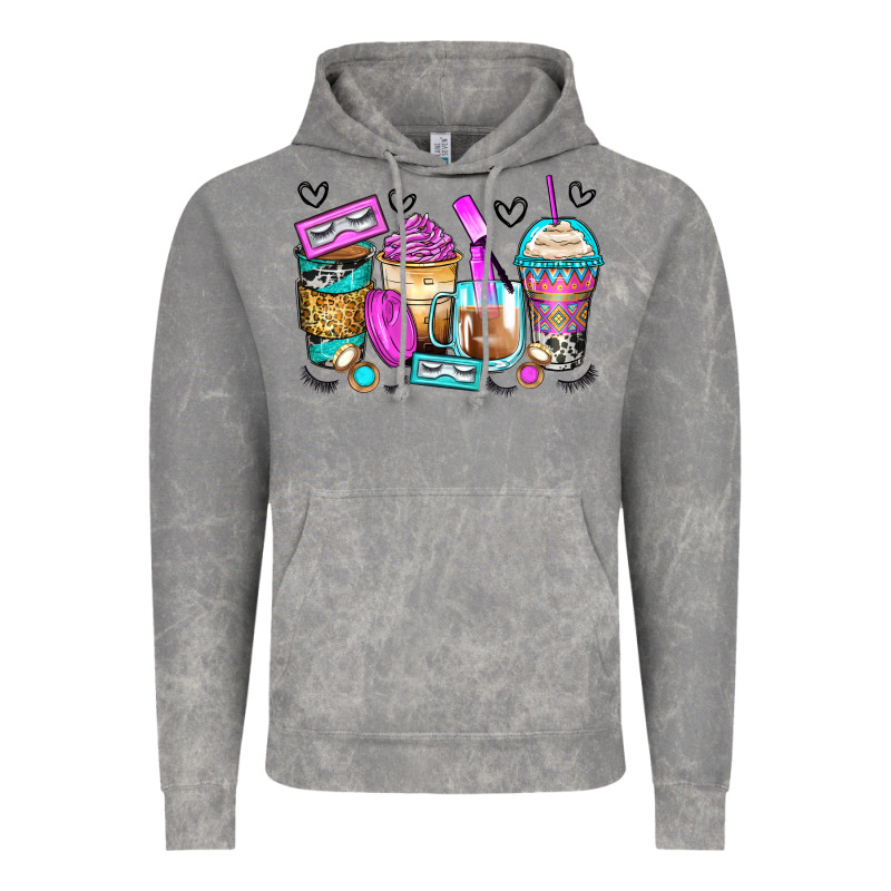 Eyelash Coffee Cups Vintage Hoodie by Zillion Design Studio | Teevron