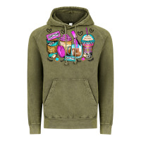 Vintage Olive eyelash coffee cups Vintage Hoodie - Zillion Design Studio