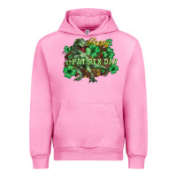 Fuchsia Pink s day t rex Urban Hoodie - NancyCooperArtShop