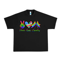 Black peace love equality Urban Heavy Tee - HRA Design Shop