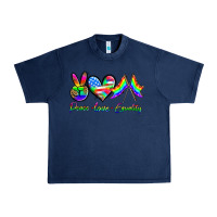 Navy peace love equality Urban Heavy Tee - HRA Design Shop
