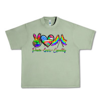 Oil Green peace love equality Urban Heavy Tee - HRA Design Shop