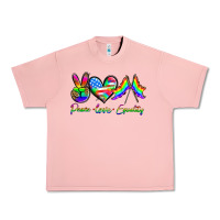 Salmon peace love equality Urban Heavy Tee - HRA Design Shop