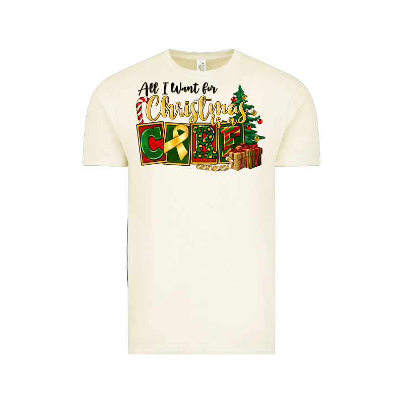 All I Want For Christmas Is Cure Childhood Cancer Vintage Tee by FaDigitalArtStudio | Teevron