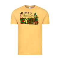 Vintage Mustard all i want for christmas is cure childhood cancer Vintage Tee - FaDigitalArtStudio