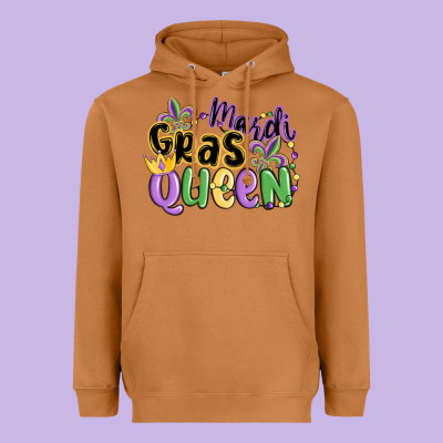 Mardi Gras Queen Heavyweight Hoodie Designed By Maliassmallbusiness