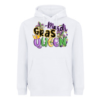 White mardi gras queen Heavyweight Hoodie - MaliasSmallBusiness