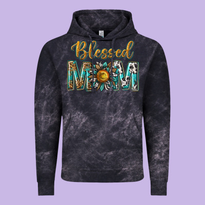 Western Blessed Mom With Sunflower Vintage Hoodie Designed By Texasbilliewilder
