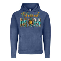 Vintage Denim western blessed mom with sunflower Vintage Hoodie - texasbilliewilder