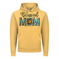Vintage Mustard western blessed mom with sunflower Vintage Hoodie - texasbilliewilder