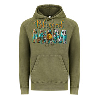 Vintage Olive western blessed mom with sunflower Vintage Hoodie - texasbilliewilder