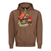 Chestnut welcome gnome ladybug Zipper Hoodie - BarkalooDesign