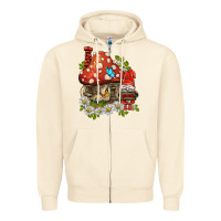 Sandshell welcome gnome ladybug Zipper Hoodie - BarkalooDesign