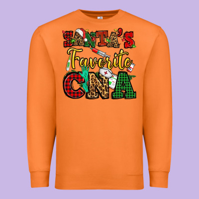 Santas Favorite Cna Christmas Premium Sweatshirt Designed By Nancycooperartshop