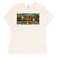 Bone hanukkah with candlestick Ladies Tee - AdoDesignShop