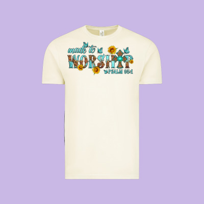 Made To Worship With Sunflowers Vintage Tee Designed By Hra Design Shop