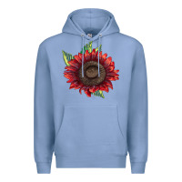 Colony Blue ProCut Red Sunflower Premium Hoodie - LillyAllenDesigns