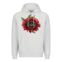 Dove Grey ProCut Red Sunflower Premium Hoodie - LillyAllenDesigns