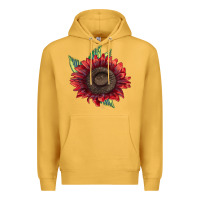 Mustard ProCut Red Sunflower Premium Hoodie - LillyAllenDesigns