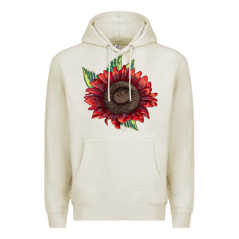 Procut Red Sunflower Premium Hoodie by LillyAllenDesigns | Teevron