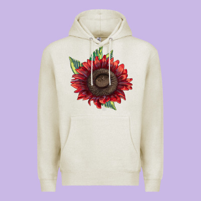 Procut Red Sunflower Premium Hoodie Designed By Lillyallendesigns
