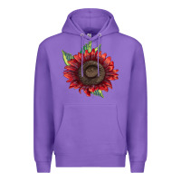 Purple ProCut Red Sunflower Premium Hoodie - LillyAllenDesigns