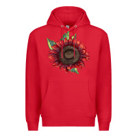 Red ProCut Red Sunflower Premium Hoodie - LillyAllenDesigns