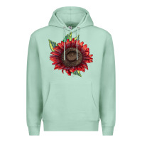 Seafoam ProCut Red Sunflower Premium Hoodie - LillyAllenDesigns