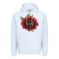 White ProCut Red Sunflower Premium Hoodie - LillyAllenDesigns