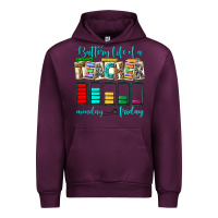 Mauve Wine battery life of a teacher monday friday Urban Hoodie - NancyCooperArtShop
