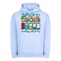 Pigment Grape Ice battery life of a teacher monday friday Urban Hoodie - NancyCooperArtShop