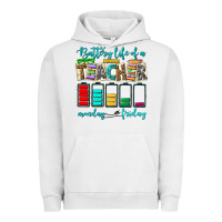 Pigment Lunar Rock battery life of a teacher monday friday Urban Hoodie - NancyCooperArtShop