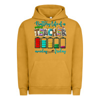 Pigment Peanut Butter battery life of a teacher monday friday Urban Hoodie - NancyCooperArtShop
