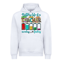 White battery life of a teacher monday friday Urban Hoodie - NancyCooperArtShop