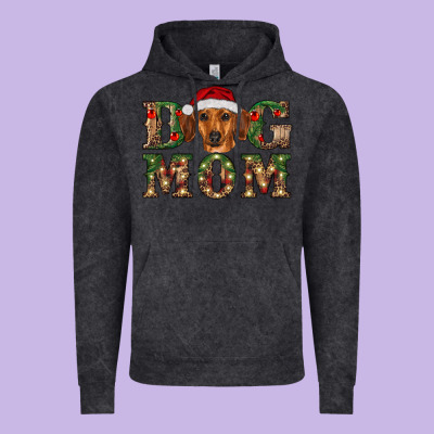 Christmas Dog Mom Dachshund Vintage Hoodie Designed By Ranaportraitstore