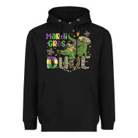Black mardi gras dude alligator Heavyweight Hoodie - MaliasSmallBusiness