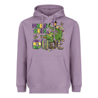 Lavender mardi gras dude alligator Heavyweight Hoodie - MaliasSmallBusiness