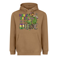 Toasted Coconut mardi gras dude alligator Heavyweight Hoodie - MaliasSmallBusiness