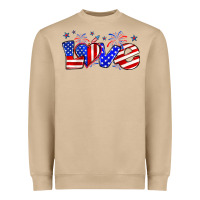 Mushroom love 4th of july Heavyweight Sweatshirt - Zillion Design Studio