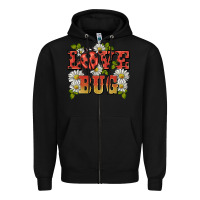 Black ladybug love bug Zipper Hoodie - BarkalooDesign