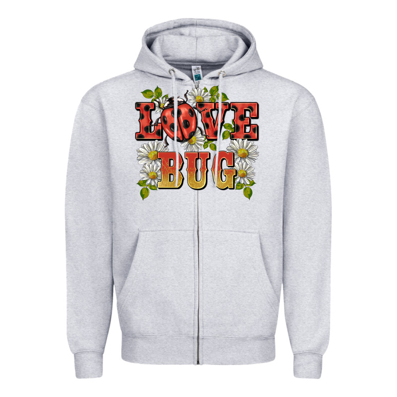 Ladybug Love Bug Zipper Hoodie by BarkalooDesign | Teevron