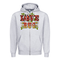 Heather Grey ladybug love bug Zipper Hoodie - BarkalooDesign