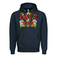 Navy ladybug love bug Zipper Hoodie - BarkalooDesign