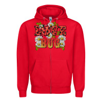 Red ladybug love bug Zipper Hoodie - BarkalooDesign