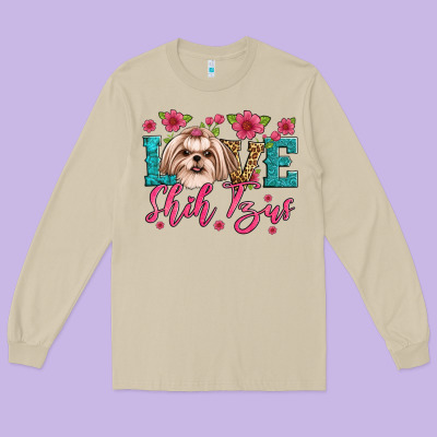 Love Shih Tzus Long Sleeve Tee Designed By Jahusdesignshop